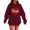 Women's Loose Comfortable Casual Fashionable Love Printed Long Sleeved Sweatshirt