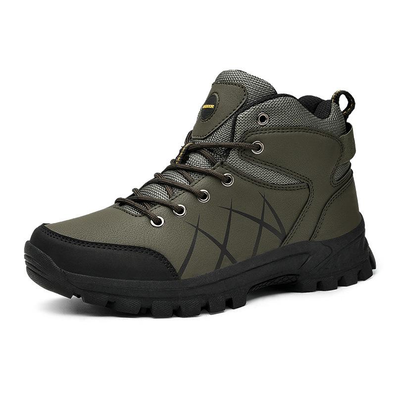 Autumn New Men's Outdoor Leisure High-top Hiking Shoes Hiking Men's Shoes Breathable Tooling Shoes