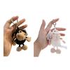Cute Cartoon Plush Lamb Charm Keychain Soft Stuffed Ornament Keyring Lovely Pendants for Purse Bag Backpack Handbag
