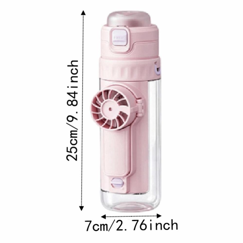 610 ML Hydration Spray Fan Cup Detachable Fan Sports Drinking Bottle Students