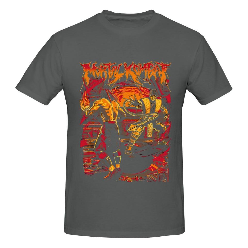 Vintage Mortal Kombat 1992 Literary Tshirt Japanese Retro Seamless Splicing Tees