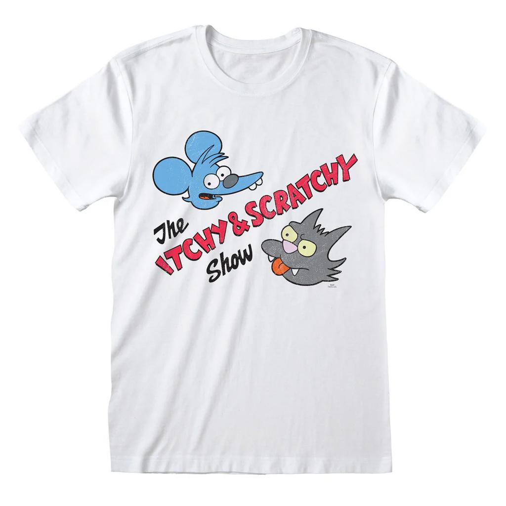 Simpsons Unisex Adult Itchy & Scratchy T-Shirt