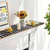Striped Lemon Table Runner with Lemon Pattern Table Cloth Perfect for Festival Dining Special Gatherings DIY Assembly