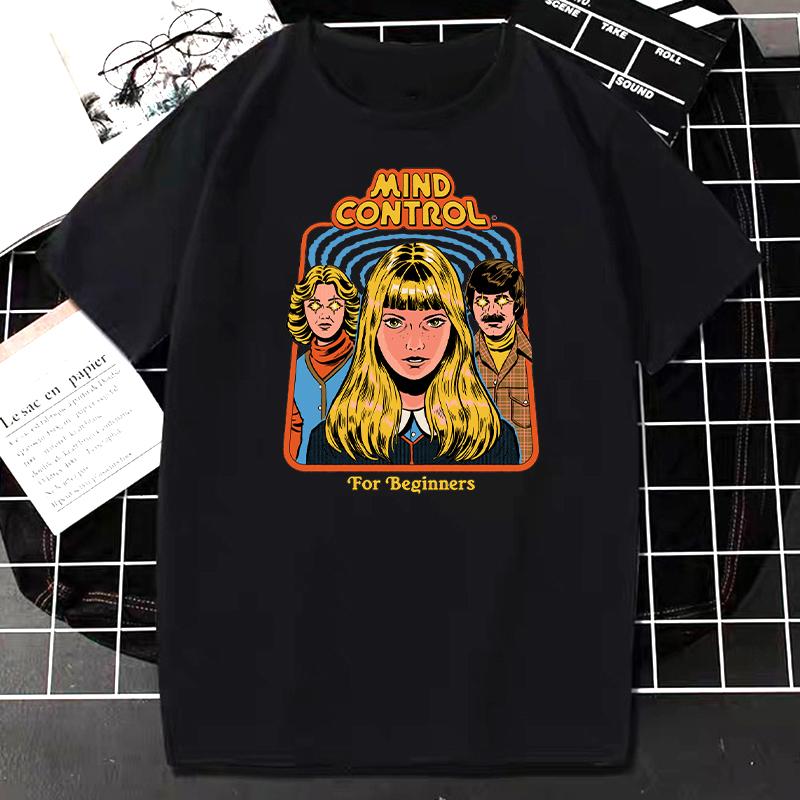Gruseliges Satan Dämon Cartoon Grafik T-Shirt Damen Herren Übernatürlich Sensenmann Horror Tops Hipster Street Fashion Tee Camisetas