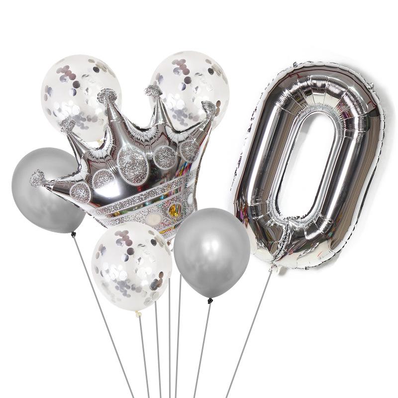 Gold Crown Balloon Set for First Birthday Party Decorations