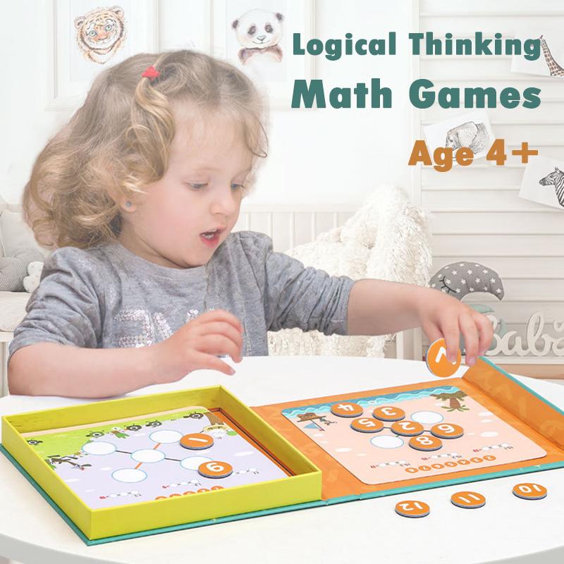 Math Game Counting Educational Toys for Children Arithmetic Logical Thinking Magnetic Number Matrix Calculation Board Games Toys