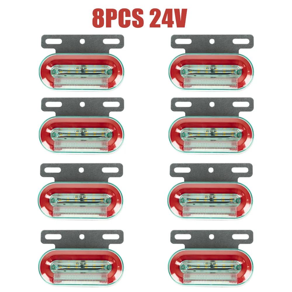12v 24v Led Side Marker Warning Lights Trailer Trucks Caravan Side Clearance Marker Light Led Lorry Amber Red White Lamp