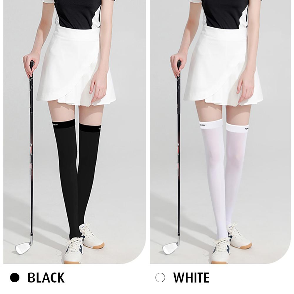 1 Paire de Manches de Jambe Femme Chaussettes de Jambe Glacées Protection Solaire Bas de Golf Rafraîchissants