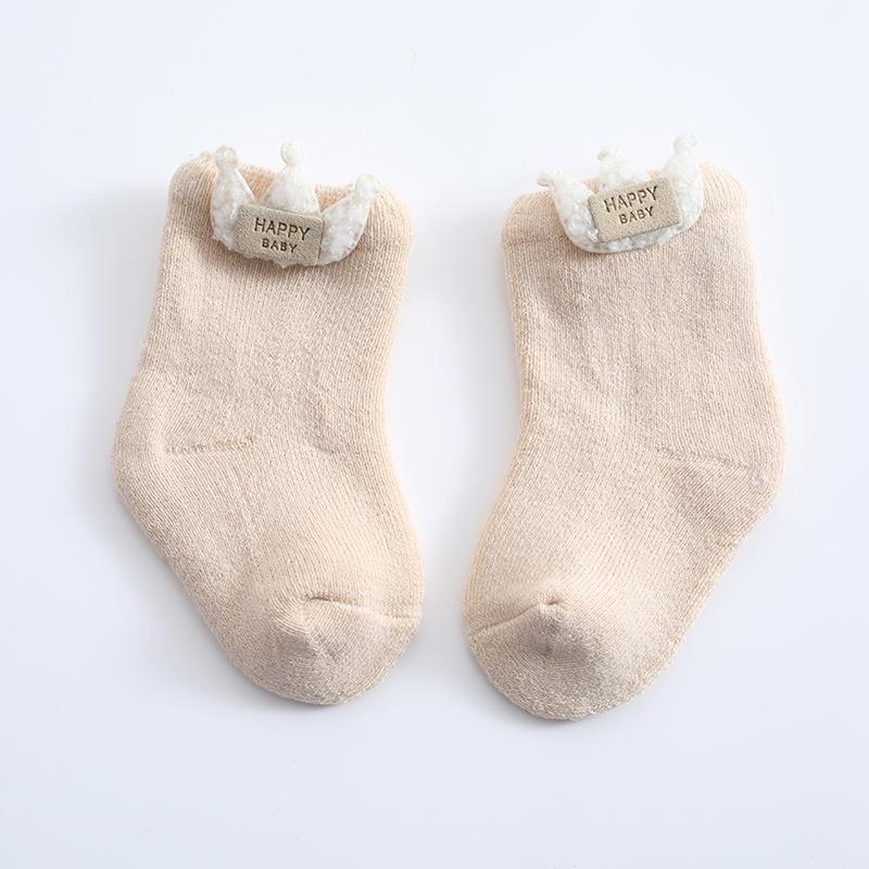 

Детские носки для маленьких мальчиков и девочек, однотонные короткие носки с рисунком, детские носки с украшением S