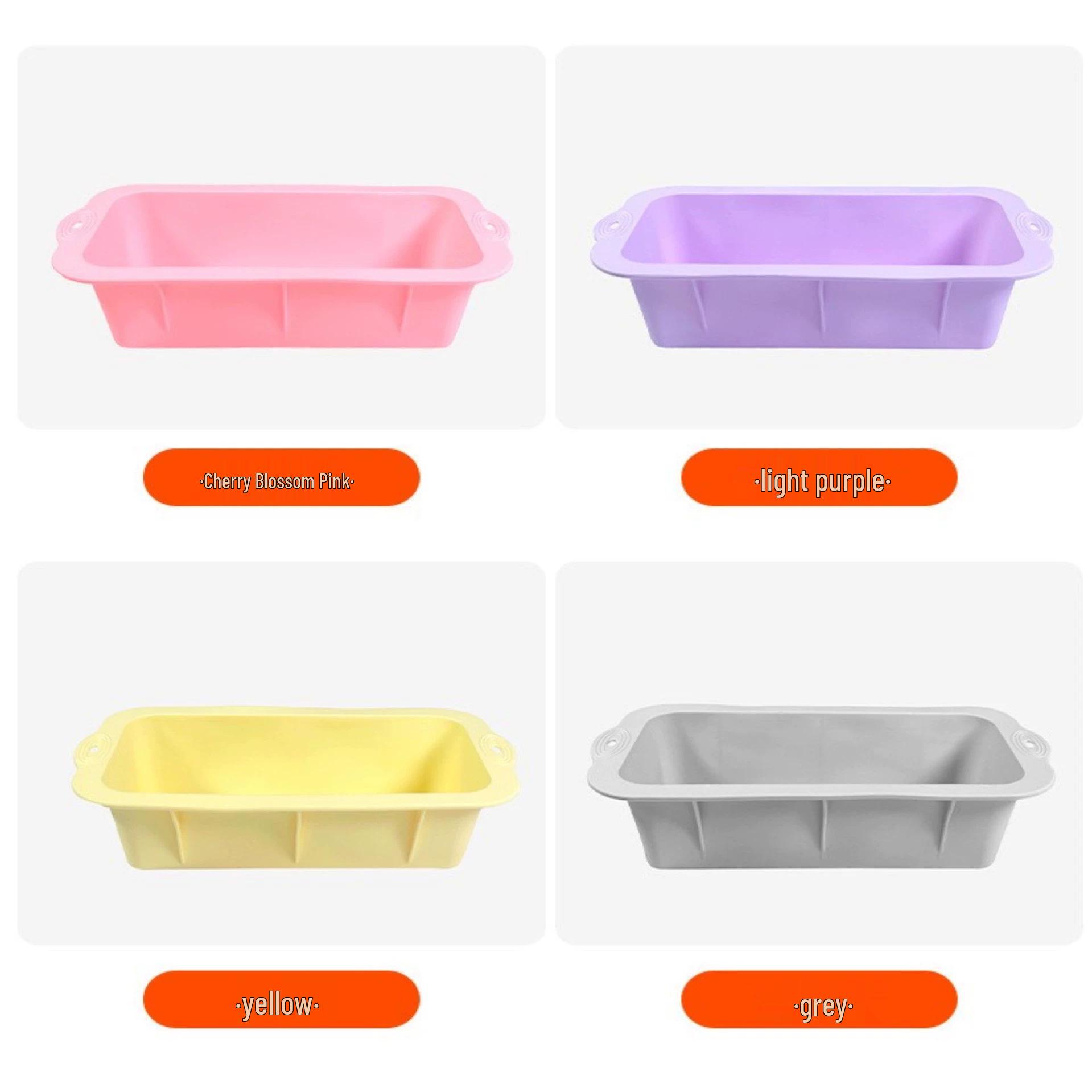 

Silicone Toast Bread Baking Mold - Food Grade, Foldable Bread Basket Pan Morandi Gray