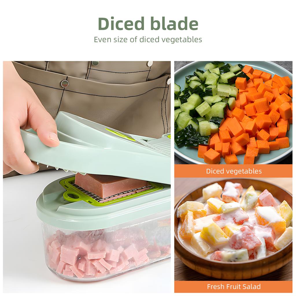 Vegetable Chopper Food Slicer 15 In 1 Multifunctional Kitchen Vegetable Slicer Dicer Cutter with 9