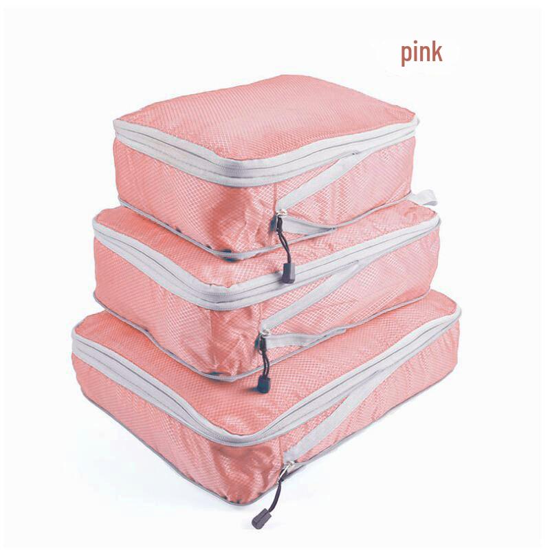 Travel Compression Storage & Organizer Bags: 3-Piece Set - Dustproof, Moistureproof, Portable, Large-Capacity for Clothes & Underwear