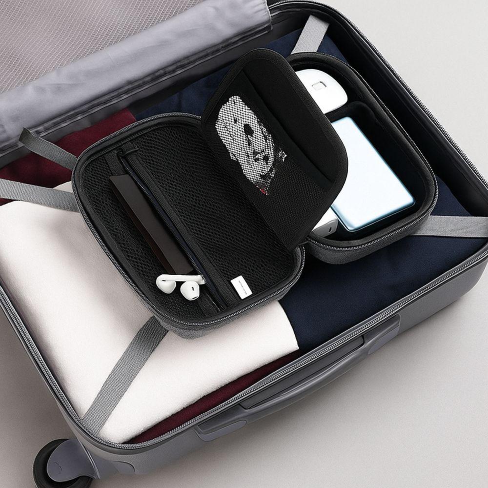 Portable Travel Organizer Double Layered Bag Organizer Digital Accessories Storage Bag  Outdoor