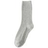 Gray Socks Pure Cotton Stacking Socks Spring And Autumn Thin Solid Color Double Needle Boneless Cotton Sweat-Absorbing Deodorant Medium Tube Socks