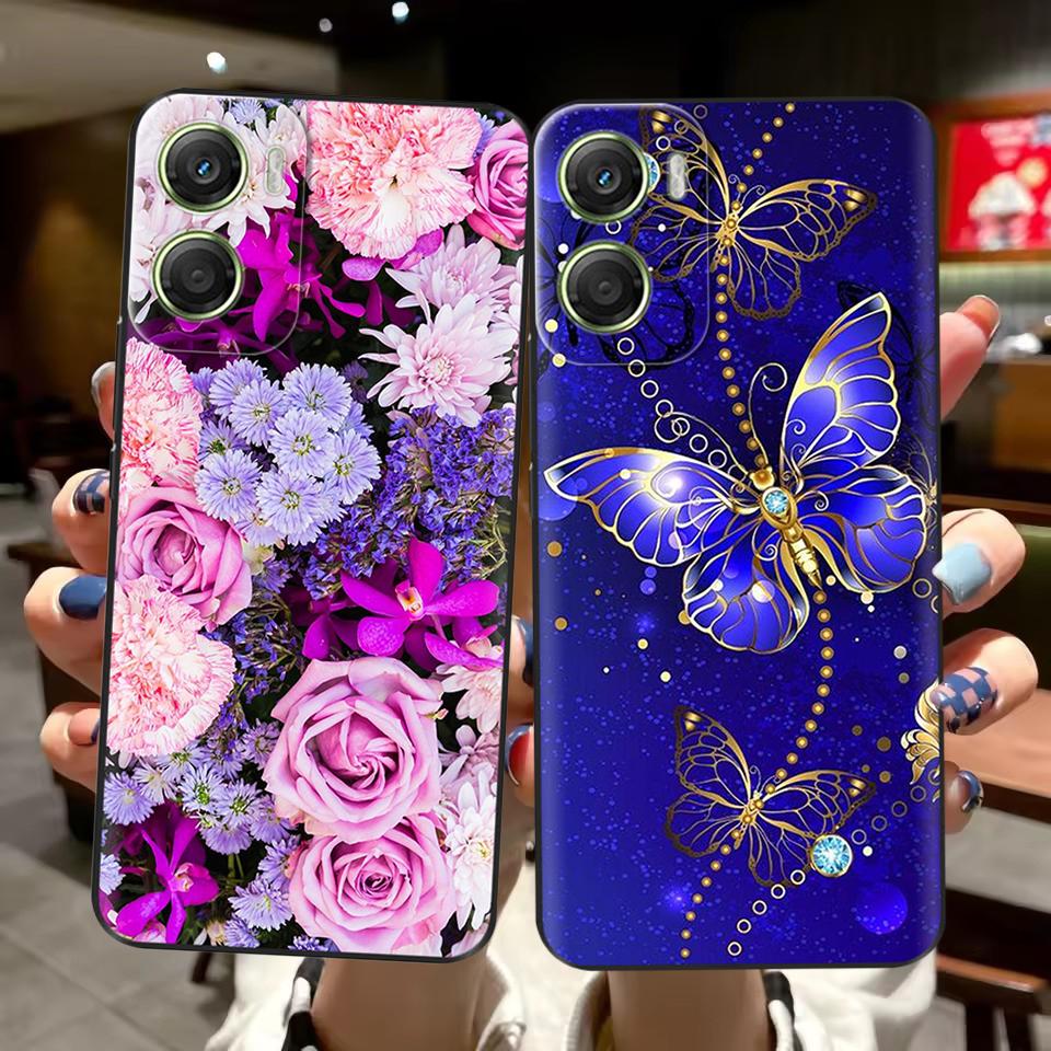 Custodia Morbida Carina a Cartoni Animati in Silicone per Motorola Moto G06 Cover Posteriore Shell per Moto G06 Power Custodia per Telefono Paraurti in TPU Antiurto Coque