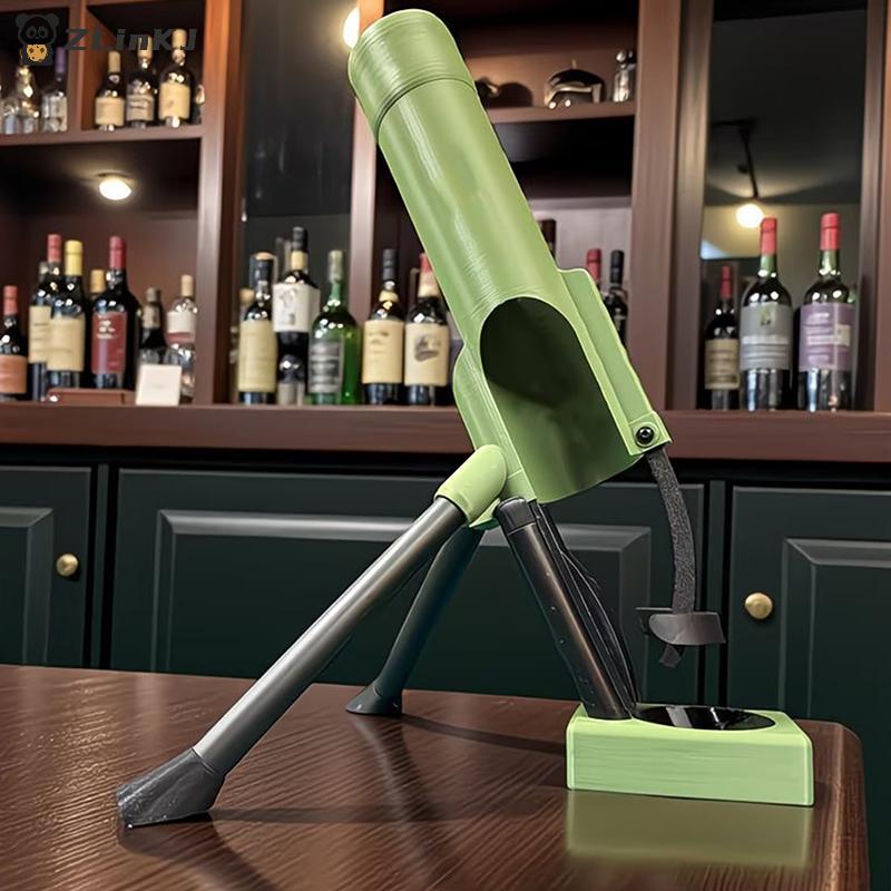 Automatic Mortar Beer Bottle Opener Hands Free Design Press Type for Home Party Bar Decor Easily Remove Caps