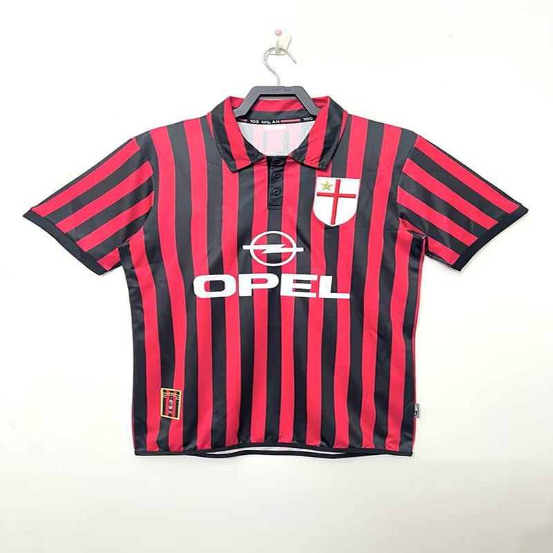 06 Champions League Final Edition AC Mailand Retro Trikot Nr. 22 Kaka 95-96 Heim Lang Kurzarm Klassisches Fußballtrikot