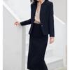 Elegante Conjunto de Falda Blazer de Cintura Alta