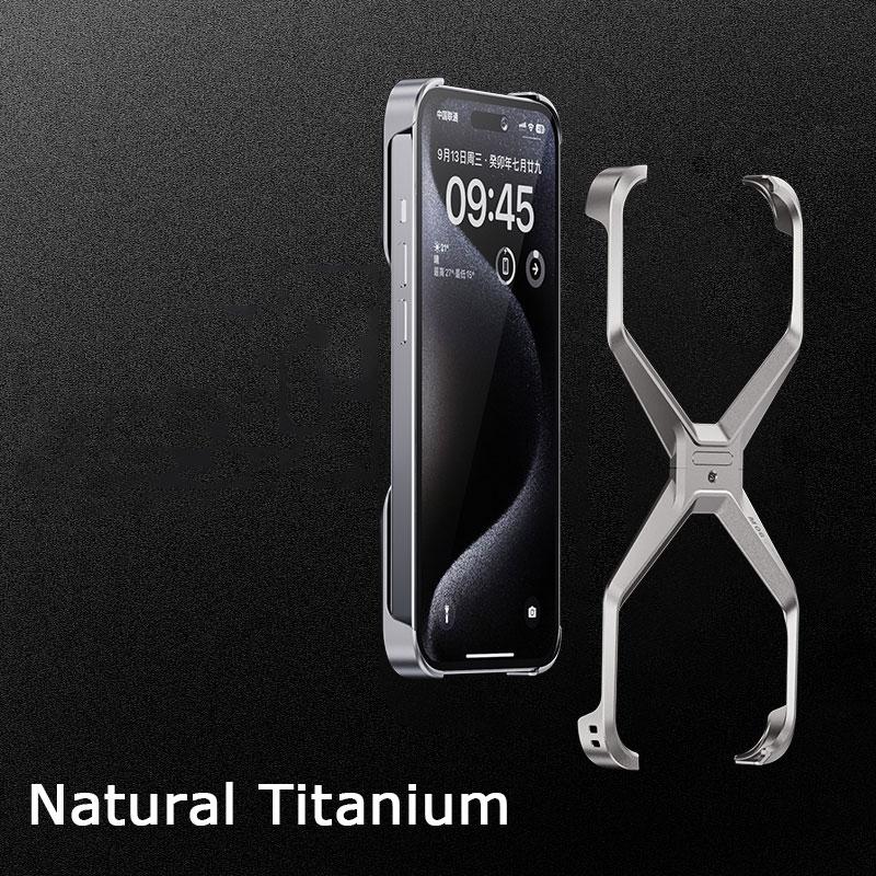Coque blindée amovible en aluminium dissipant la chaleur antichoc pour IPHON 16 Promax Coque de téléphone sans bordure en métal pour iPhone14 15 16ProMax For iPhone 15 Pro