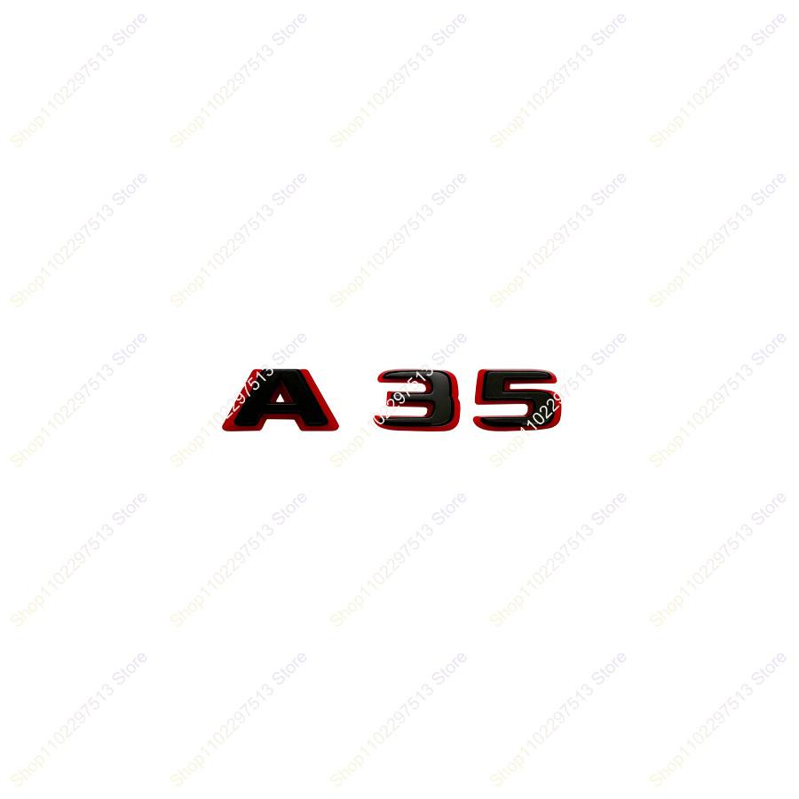 3D ABS A35 A45 A45s Chrome Black Red Logo Letters Badge Car Fender Trunk Rear POIGUIG Logo Sticker Emblem For W176 W177