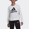 Adidas Printed Letter Logo Crew Neck Sweatshirt Women Tops White HD1783