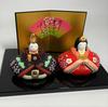 Yakushigama Dolls for the Girls' Festival, Kinsai Imperial Prince and Princess Seated Doll (Hanamai, Small) 2413