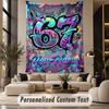 Graffiti (14) Theme Custom Tapestry Personalized Custom Name Text Wall Hanging Tapestry Home Decor Background Cloth