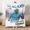 Haaland Customize Your Name Blanket Throw Personalized Blanket Comfortable Versatile for Sofa Seaside Couch Bedding for All Occasions