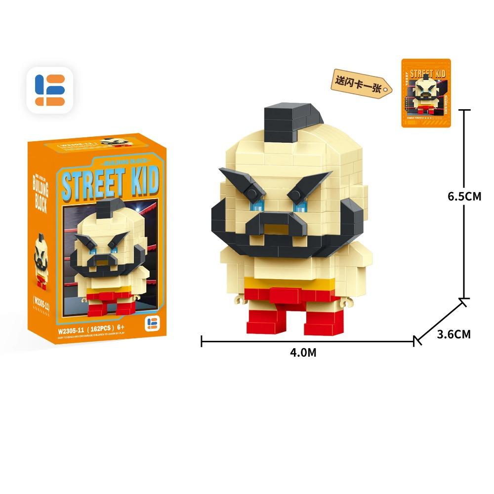 Anime Street Fighter Fighting Game Action Building Blocks KenMasters Hoshi Ryu ABS Kawaii Toys Building Blocks Gift For children