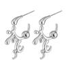 Kenjie INS. Irregular Gold Plated Metal Earrings for Women - European & American Fashion Studs