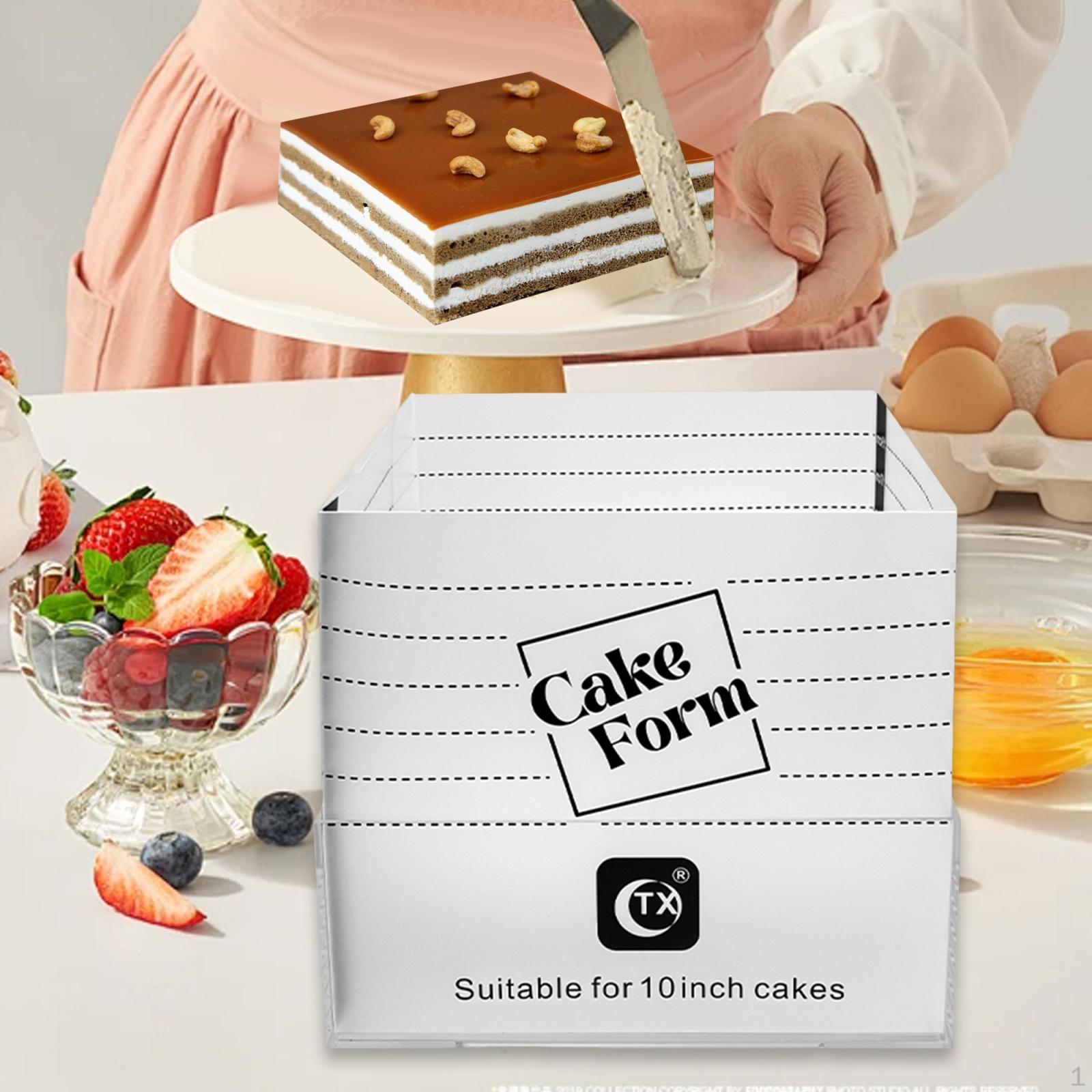 

Квадратный диск для торта Практичный регулируемый инструмент для выпечки для домашней пекарни ресторана 10inch