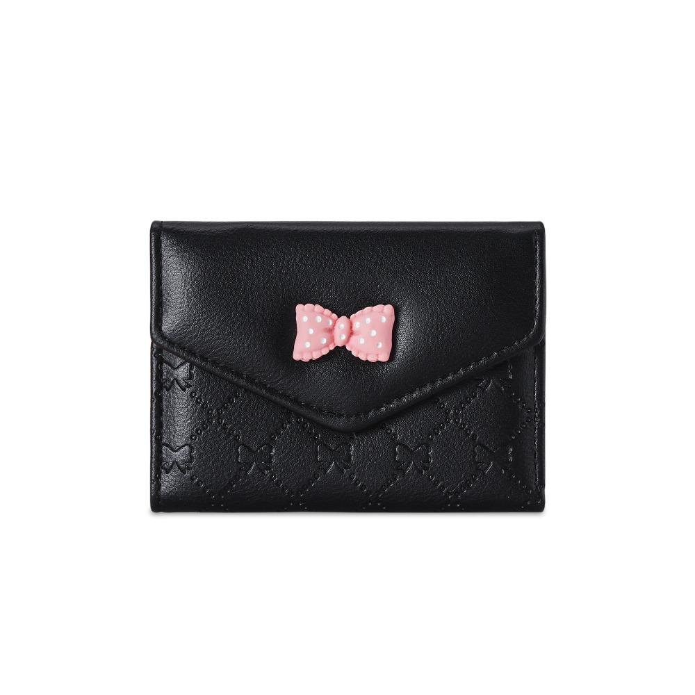 Korean Style Bow Short Wallet Tri-fold Portable Women's Wallets Coin Purse Gifts
