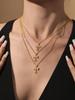Heart Bone Pendant Necklace & Chain Bracelet Set