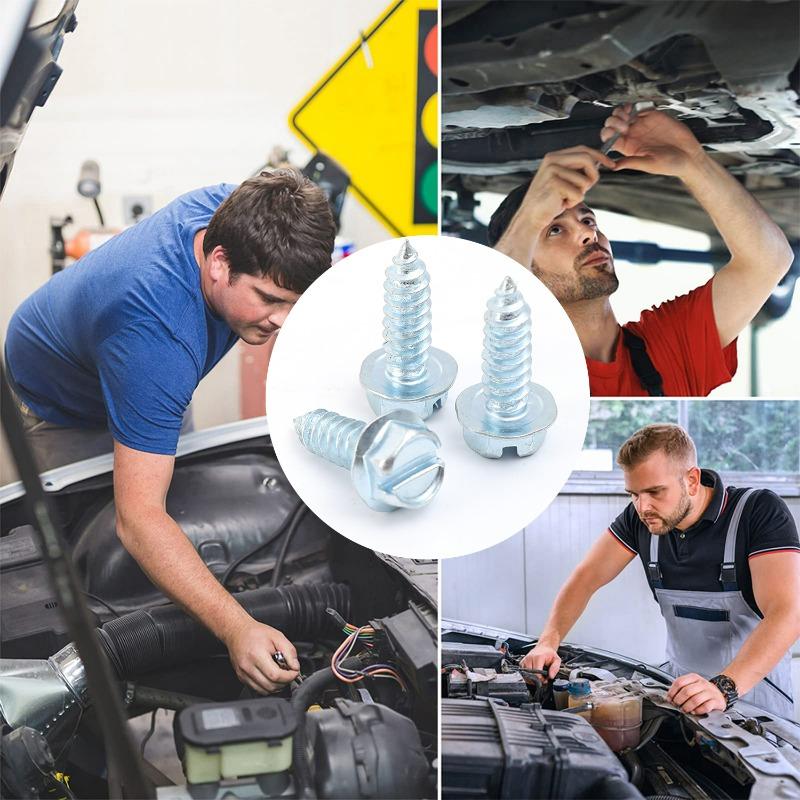 6mm Kohlenstoffstahl Selbstschneidende Schrauben Karosseriebefestigungen für Stoßstange Kotflügel Vollgewinde Phillipskopf Motorschrauben 5-30 Stück