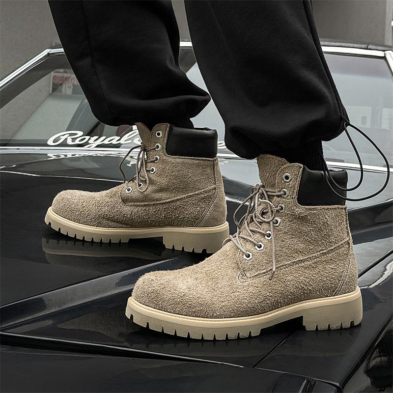 Fashion Leather Ankle Boots For Man Genuine Leather Big Size Boots High Quality Designer Formal Platform Casual Boots Fashion