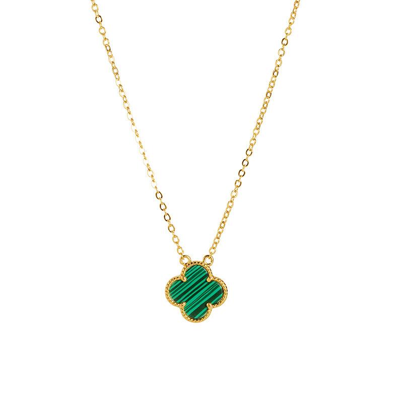 High-Grade Four-Leaf Clover Necklace Light Luxury Titanium Steel Does Not Lose Colour Jewelry Simple Temperament Female Collarbone Chain