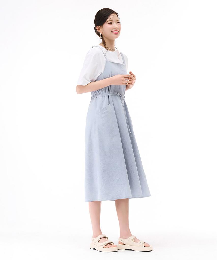 Chase Cult Women'S Crinkle Bustier Dress - Sky Blue