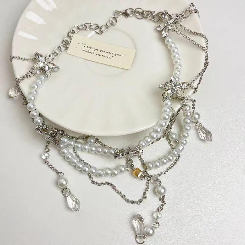 Glänzende Strassstern Pentagramm Taillenkette Für Frauen Bling Kristall Perlenkette Quaste Gürtel Körperkette Y2K Schmuck