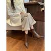 Maillard! Brown pointed high-heeled short boots women's autumn and winter new retro versatile stiletto boots