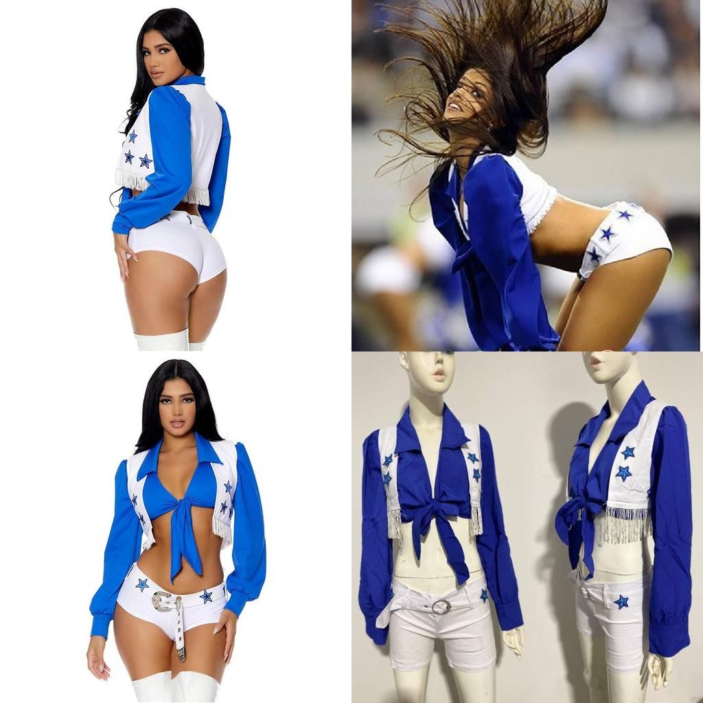 Eye-catching Starry Cheerleader Costume For Women Ideal For Halloween And Events