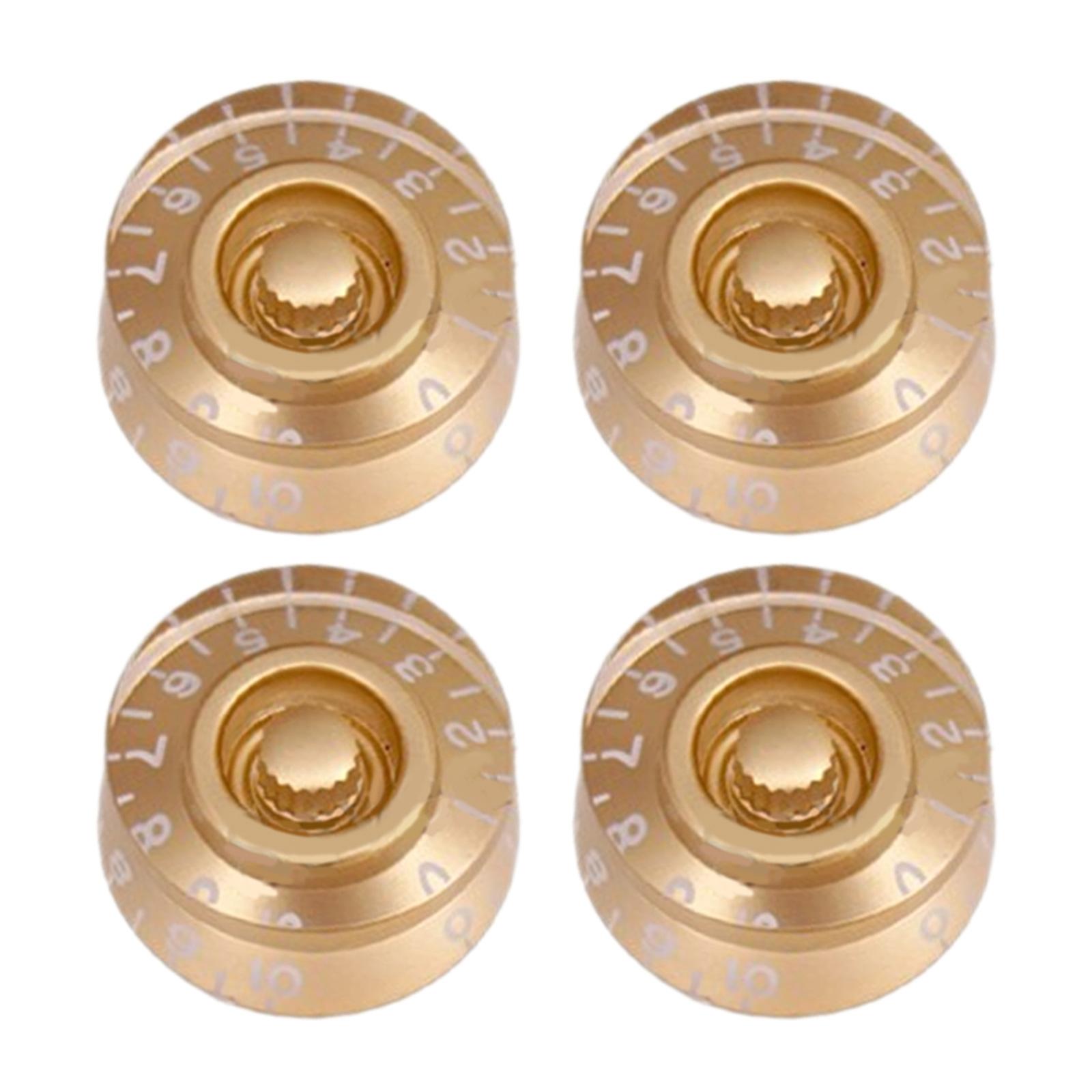 

4Pcs Guitar Knobs Potentiometer Guitar Turn Knobs Replacements Bass Effect Button Control Knob Turning Knob Bass Knobs 4