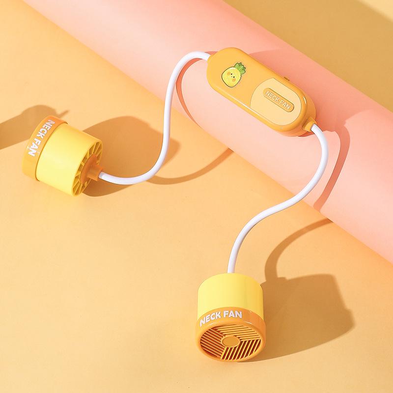 Portable USB Charging Neck Fan for Sports & Outdoors Neck Hanging Bestseller жёлтый