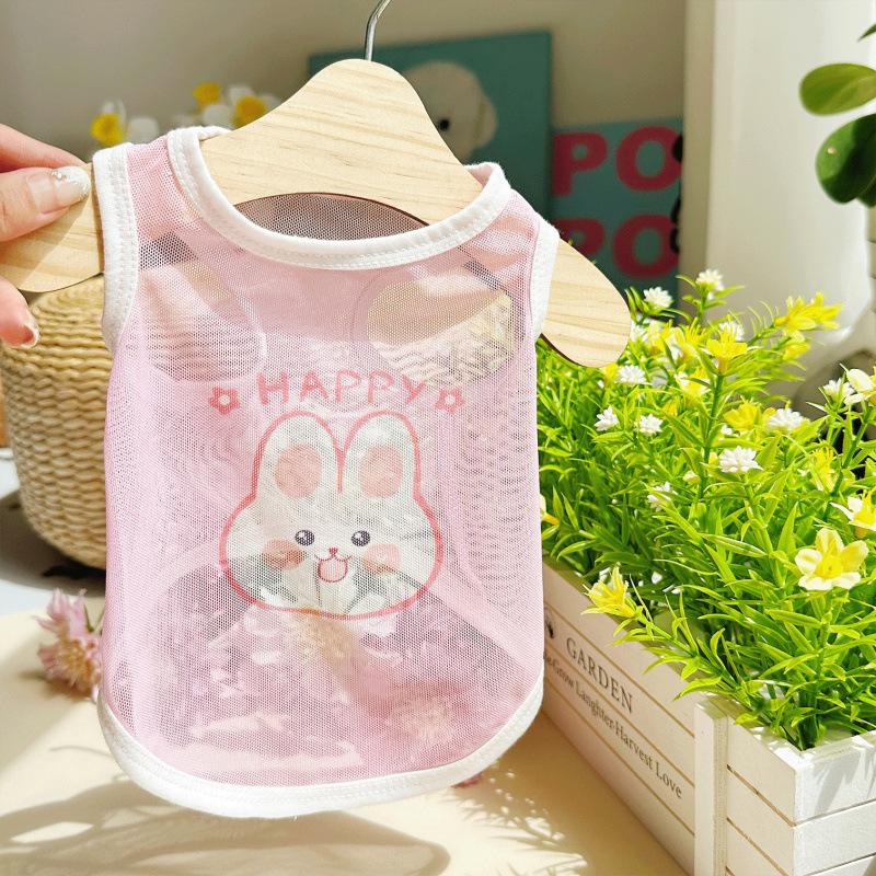 Cat and Dog Clothing Summer Thin Mesh Vest Pet Vest Cat Clothing Teddy Bear Decoration Anti Shedding Chihuahua Pet Shirt2025