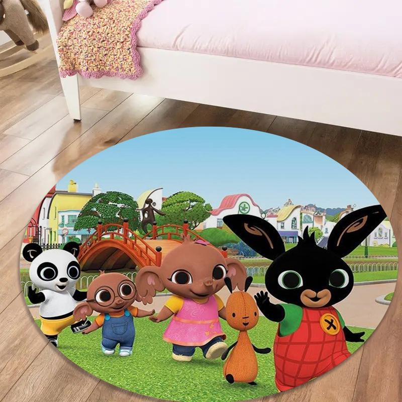 

Bing Bunny Round Area Rug,Carpet Rug for Living Room Bedroom Sofa Playroom Decor,Non-slip Floor Mat37 120cmx120cm