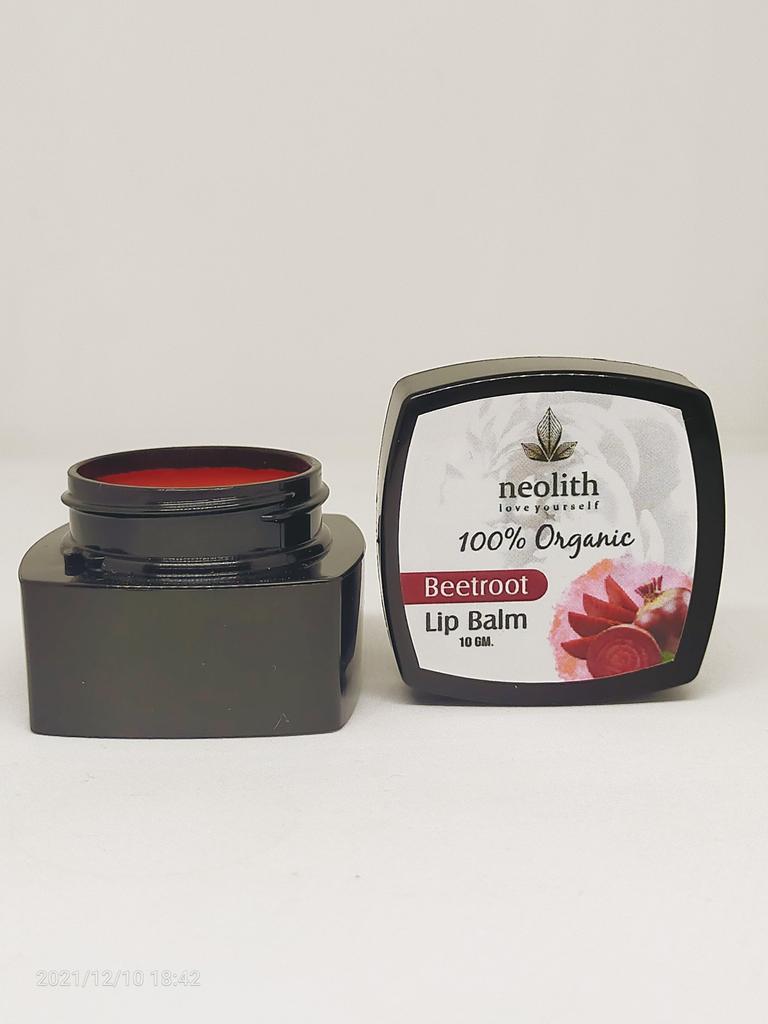 Neolith Baume à lèvres à la racine de betterave || 100 % biologique, sans parabène ni sulfate || Hydratant pour les lèvres, masque pour les lèvres || Soins des lèvres sèches et hachées || 10 GM