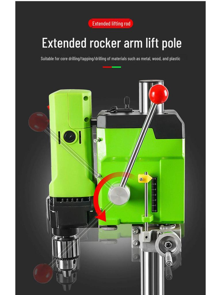Compact Industrial-Grade 220V Precision Drill Press - Mini Multifunctional Electric Drill with High Precision for Home Use