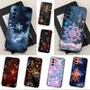 Christmas Snowflakes Art   Case For Samsung Galaxy A91,A80,A73,A72 ,A71,A53A52,A32 ,A31A22,A21s,A20,Black Cover