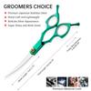 6.0 inch color double tail, split Midon handle, pet scissors, pet curved scissors