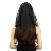 Embroidered Scarf for Church Shawl with Spanish Fringes Christian Veil Spanish Mantilla Lace Shawl Floral Women Handkerchief