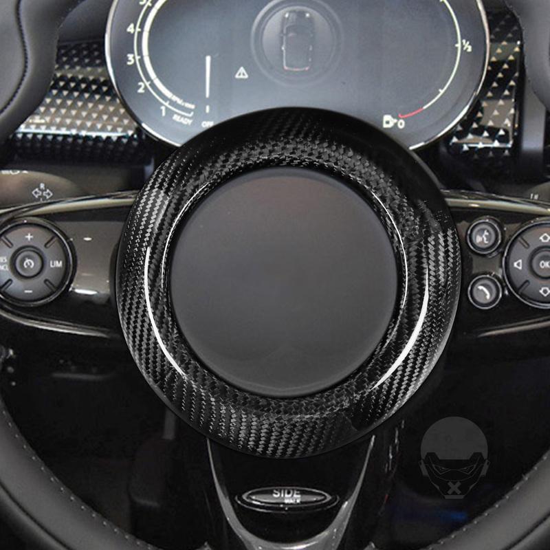 Real Carbon Fiber Car Accessories Driver Wheel Cover Trim For MINI COOPER F54 2015+ F55 2015+ F56 2014+ F57 2016+ F60 2017+